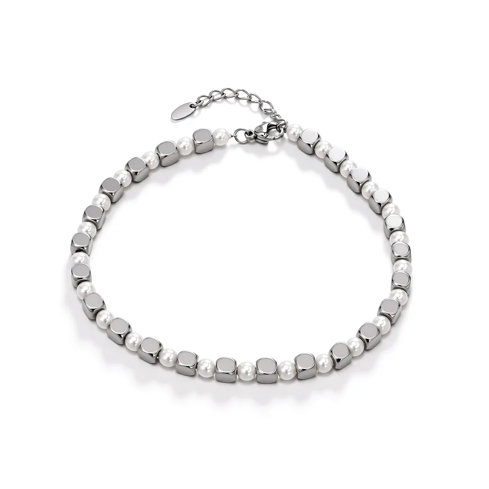 316L stainless steel pearl bead necklace 